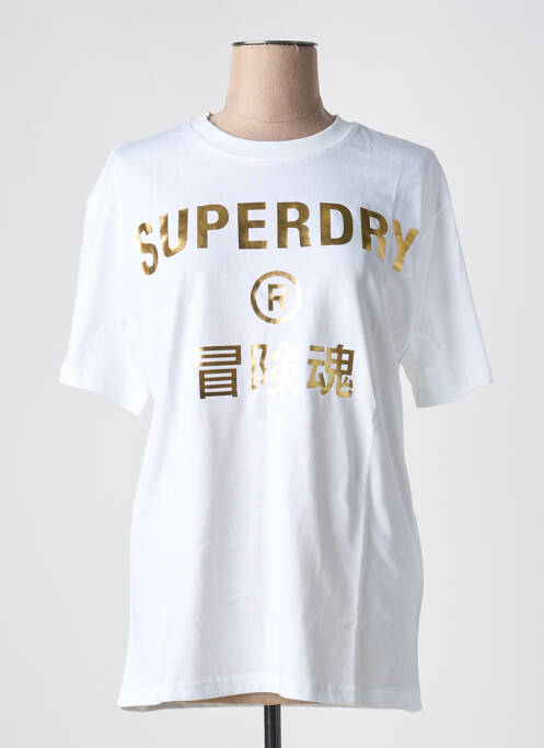 T-shirt blanc SUPERDRY pour femme