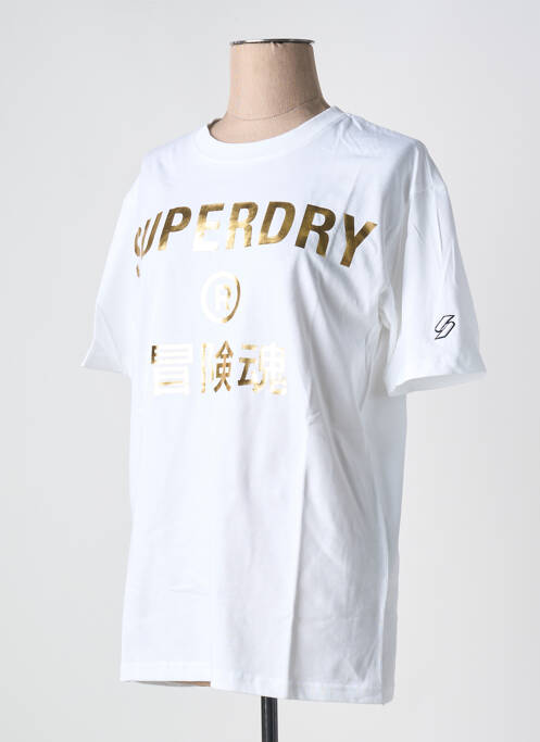 T-shirt blanc SUPERDRY pour femme