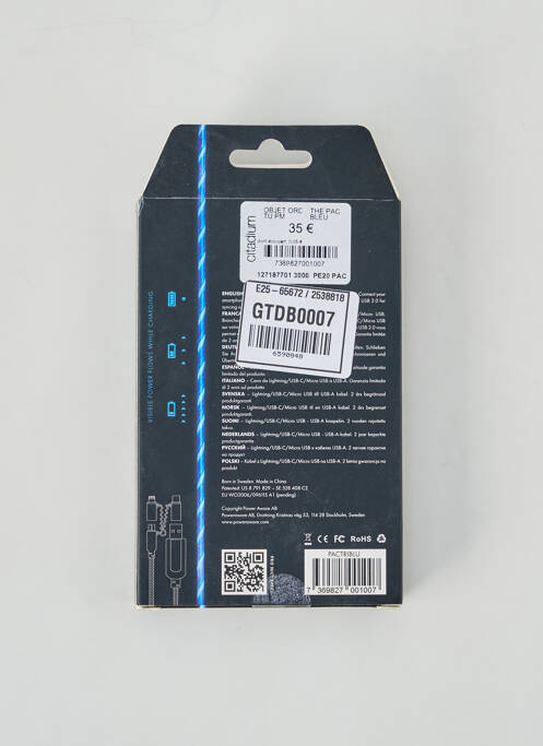 Accessoire divers bleu THE PAC pour unisexe