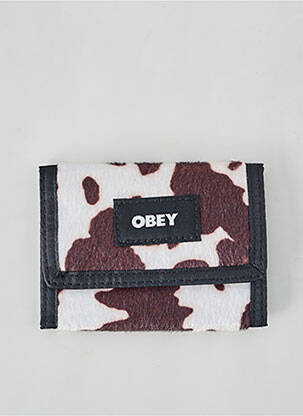 Portefeuille marron OBEY pour homme