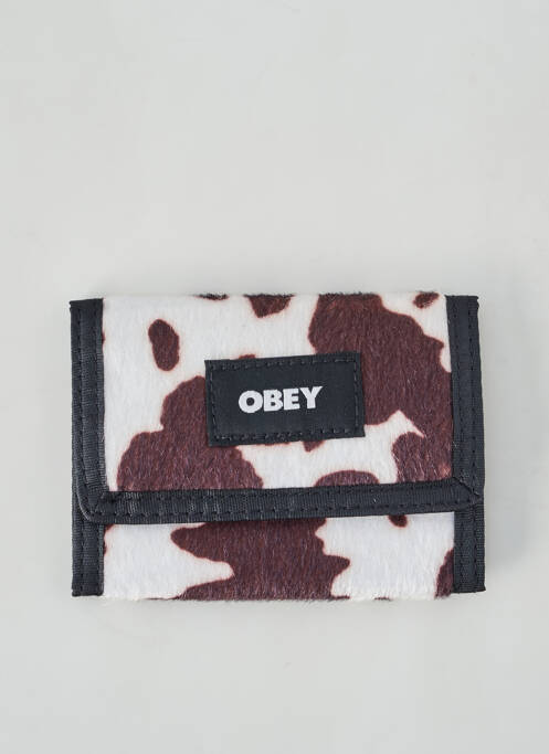 Portefeuille marron OBEY pour homme