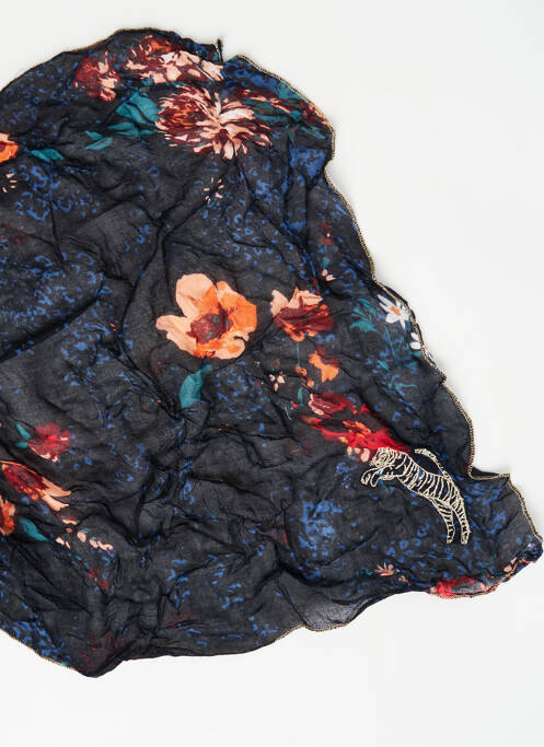 Foulard noir BIRDS ON THE RUN pour femme