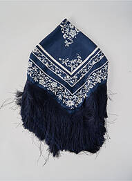 Foulard bleu MANGO femme