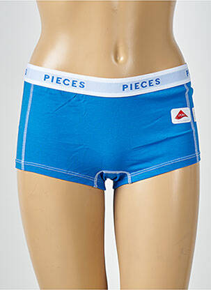 Shorty bleu PIECES pour femme