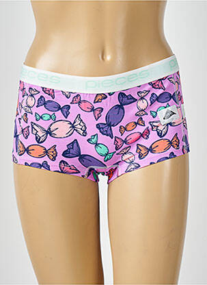 Shorty violet PIECES pour femme