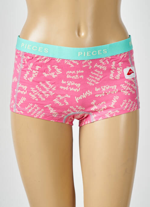 Shorty rose PIECES pour femme