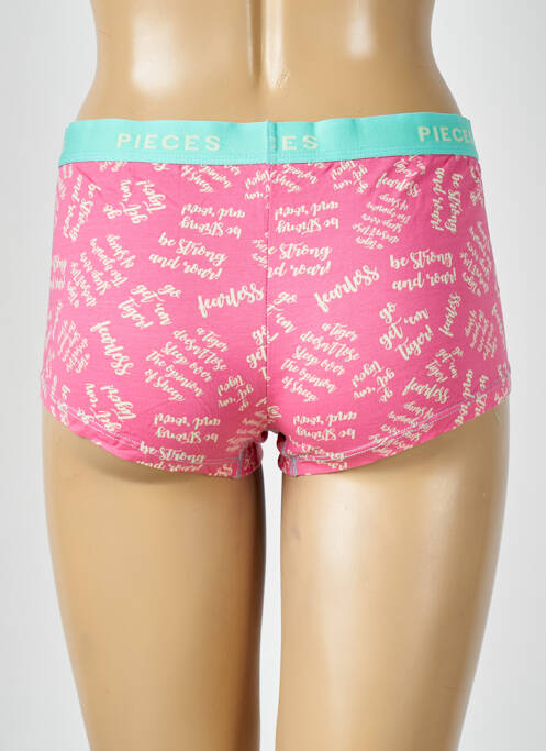 Shorty rose PIECES pour femme