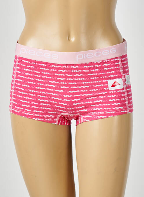 Shorty rouge PIECES pour femme