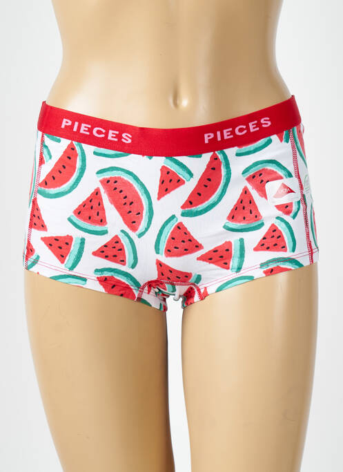 Shorty rouge PIECES pour femme