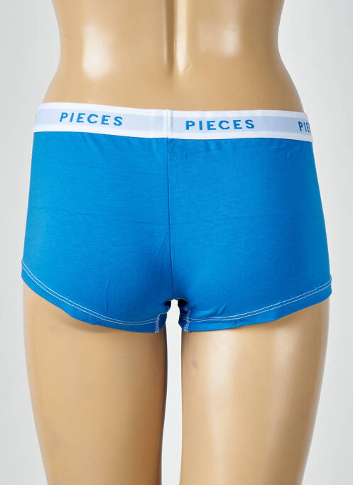 Shorty bleu PIECES pour femme