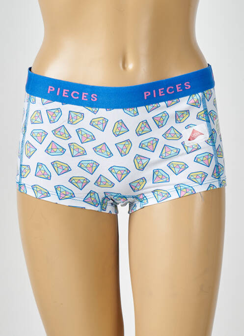 Shorty blanc PIECES pour femme