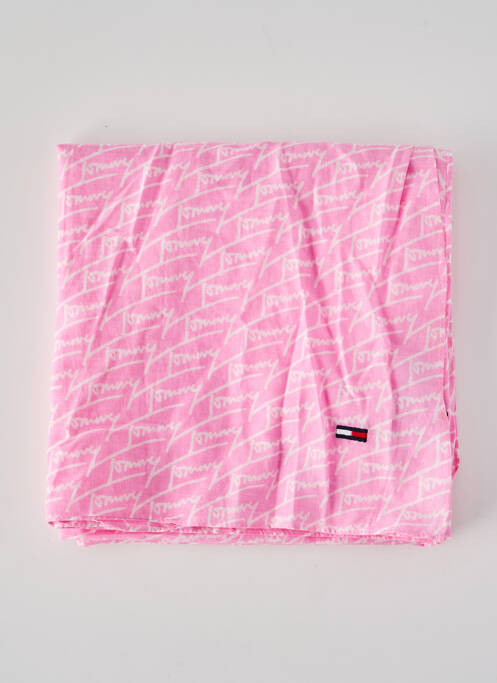 Foulard rose TOMMY HILFIGER pour femme