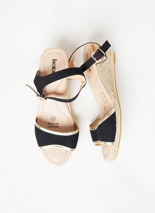 Sandales/Nu pieds noir ISOTONER pour femme