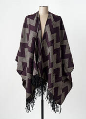 Poncho marron ONLY pour femme seconde vue