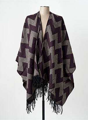 Poncho marron ONLY pour femme