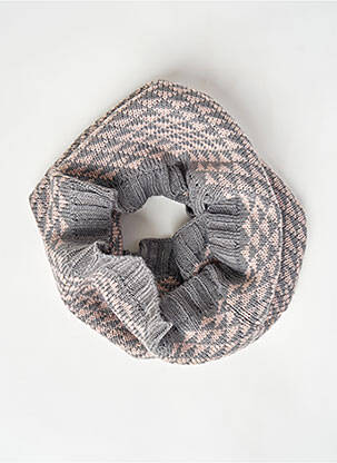 Col / tour de cou gris BROADWAY femme
