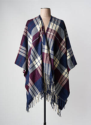 Poncho bleu ONLY pour femme