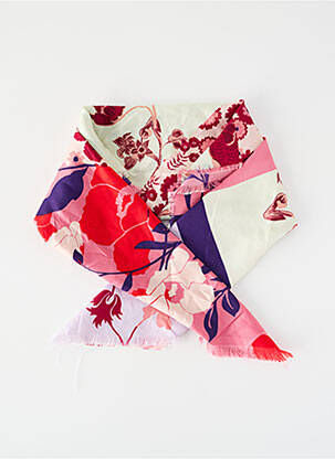 Foulard rose MANGO pour femme