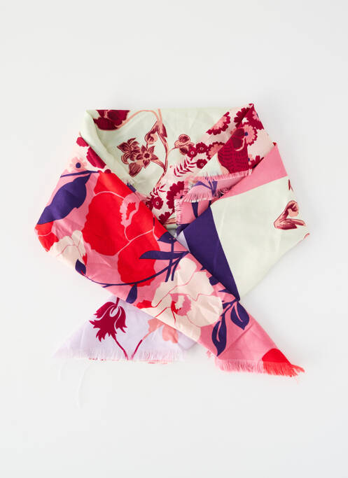 Foulard rose MANGO pour femme