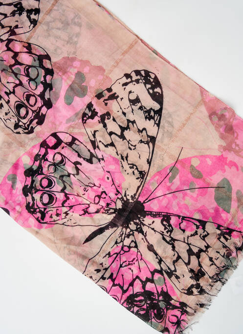Foulard rose PIECES pour femme