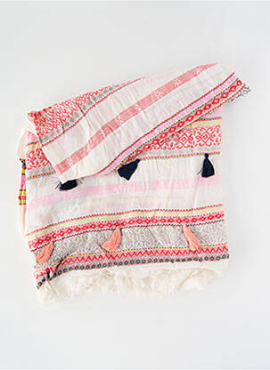 Foulard rose PIECES pour femme