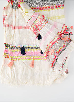 Foulard rose PIECES femme