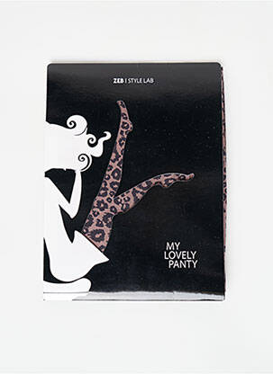 Collants marron ZEB STYLE LAB  pour femme