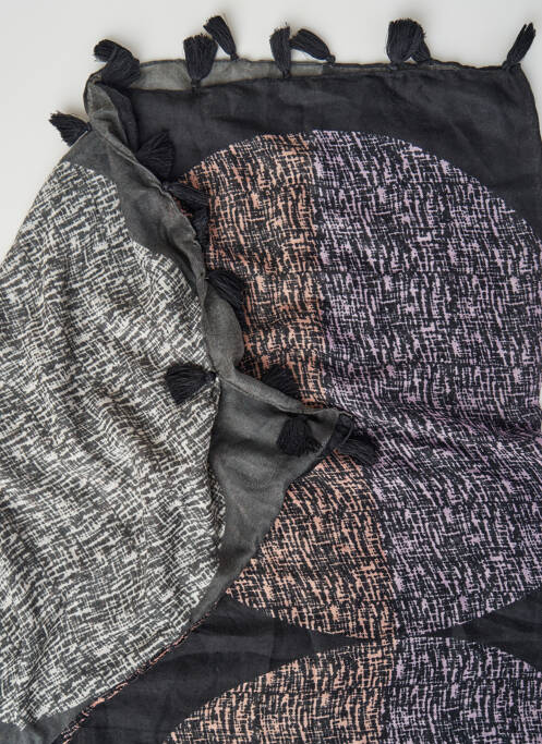 Foulard noir PIECES pour femme