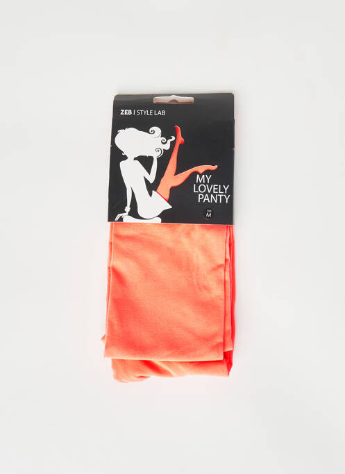 Collants orange ZEB STYLE LAB  pour femme
