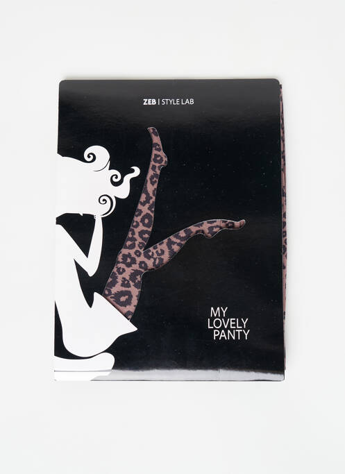 Collants marron ZEB STYLE LAB  pour femme