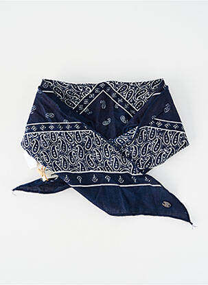 Foulard bleu DOUBLE AGENT femme