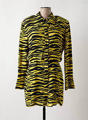 Robe courte jaune MANGO femme