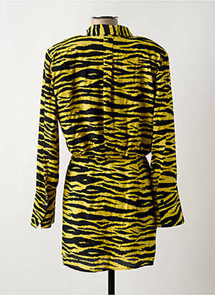 Robe courte jaune MANGO femme