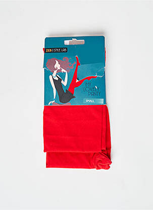 Collants rouge ZEB STYLE LAB  femme