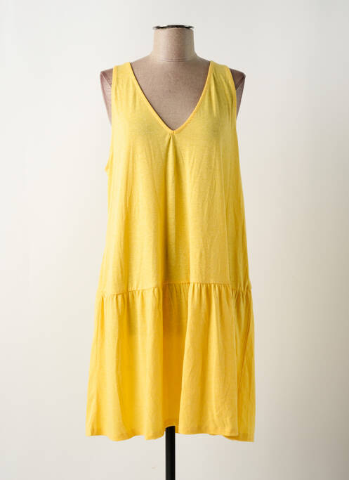 Robe courte jaune VERO MODA pour femme