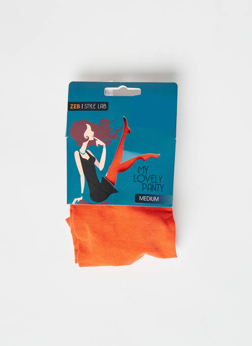 Collants orange ZEB STYLE LAB  pour femme