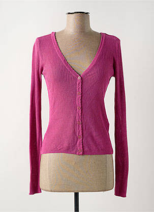 Gilet manches longues rose VILA pour femme