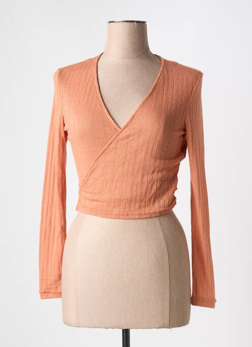 T-shirt marron JACQUELINE DE YONG pour femme