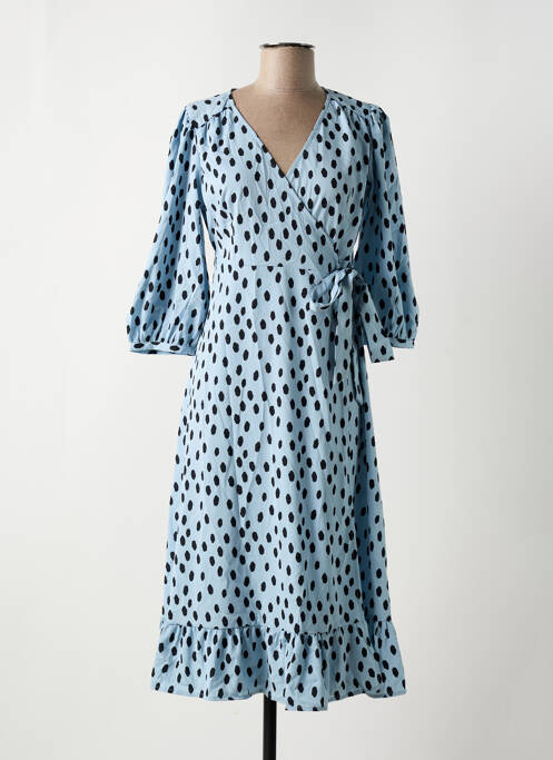 Robe mi-longue bleu ONLY pour femme