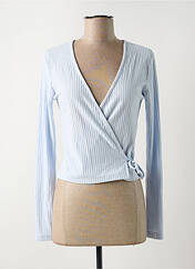 Gilet cache-cœur bleu ONLY pour femme seconde vue