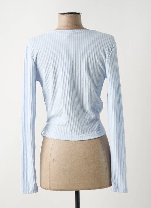 Gilet cache-cœur bleu ONLY pour femme