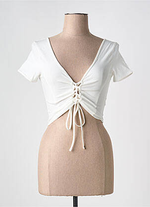 Crop top blanc TALLY WEIJL pour femme