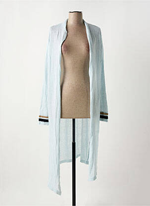 Gilet manches longues bleu MAURICE femme