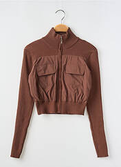 Gilet manches longues marron DAISY STREET pour femme seconde vue