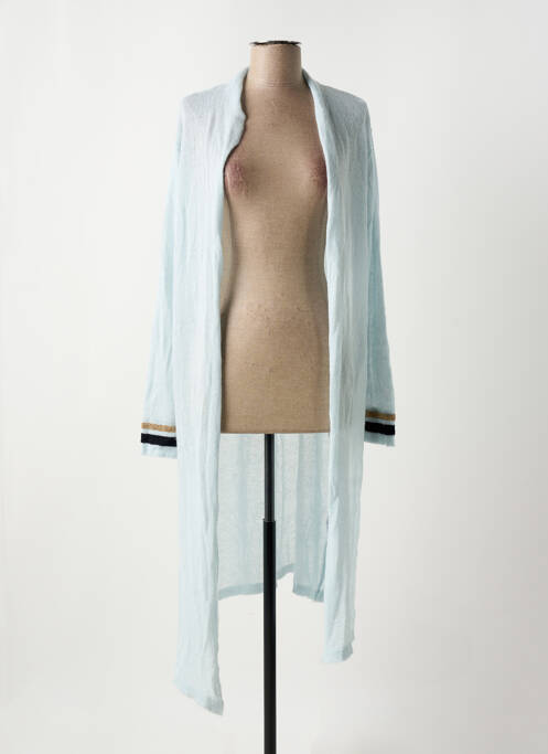 Gilet manches longues bleu MAURICE pour femme