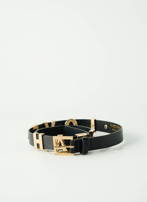 Ceinture noir PIECES pour femme