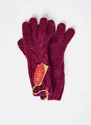 Gants rouge EDC femme