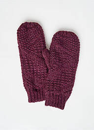 Gants rouge PIECES femme