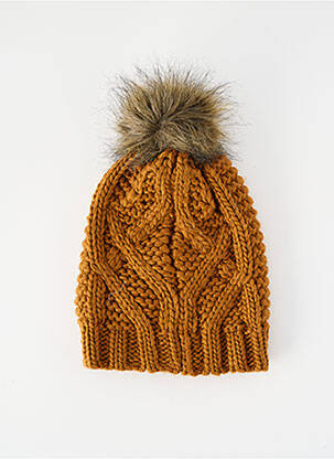 Bonnet marron PIECES femme