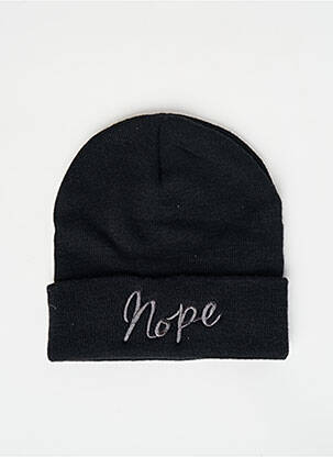 Bonnet noir ASTRID BLACK LABEL femme